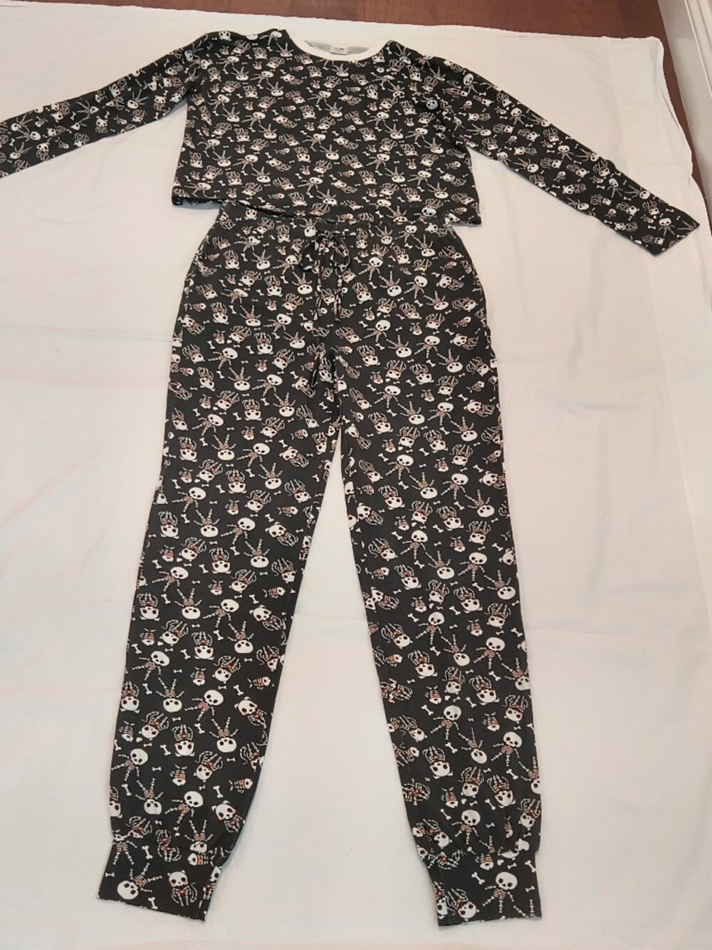 Pink Elephant Black two-piece pajama/lounge set 100% organic cotton size S